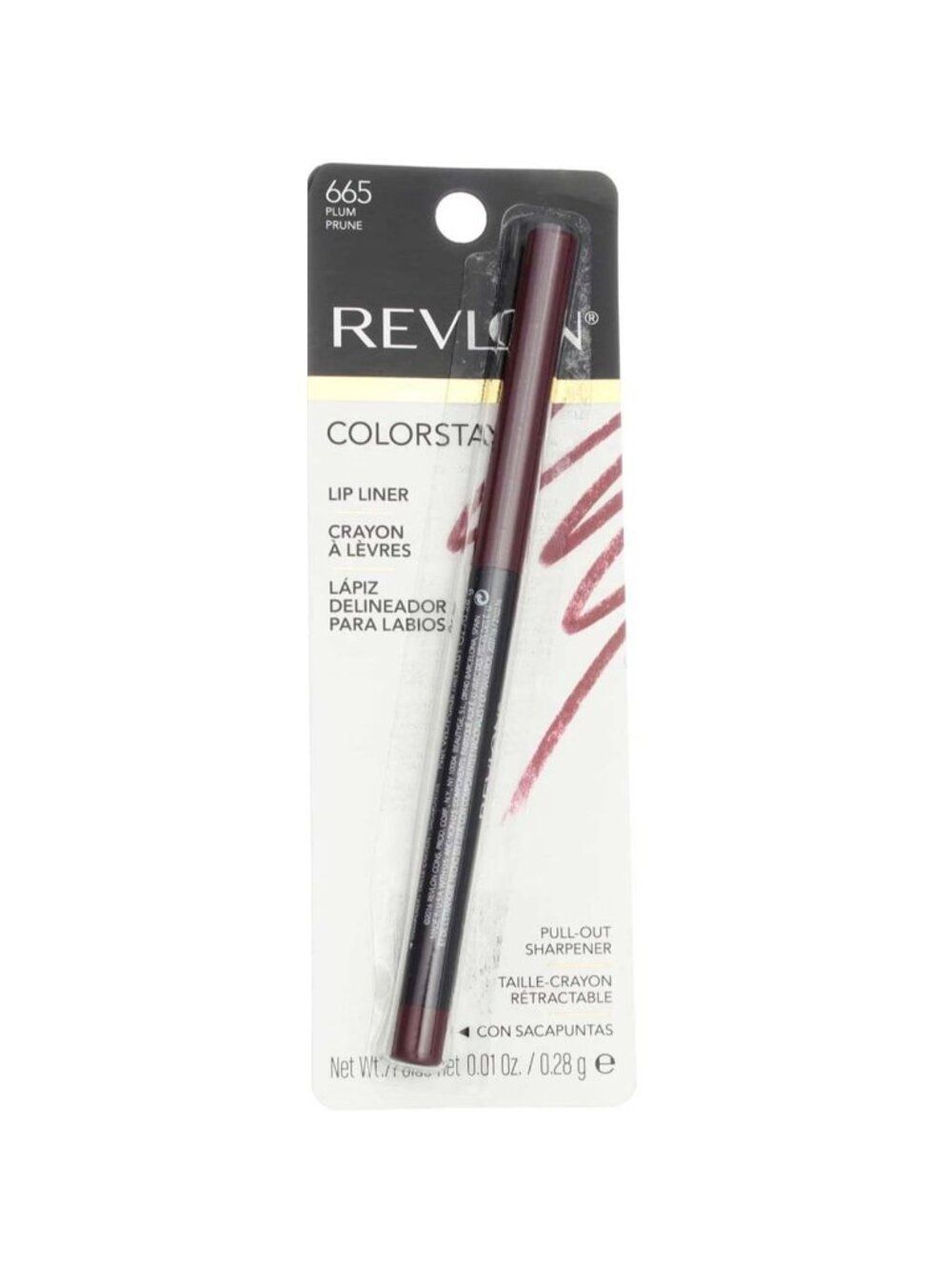 Revlon Plum 665 ColorStay Longwear Lip Liner Anti-Feathering Mechanical Pencil